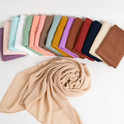 Chiffon Scarf Soft Orange Shades - Al Haya Store