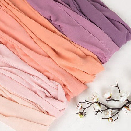 Chiffon Scarf Soft Orange Shades - Al Haya Store
