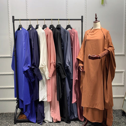 Khimar and Skirt with Ruffled Sleeves - Al Haya Store