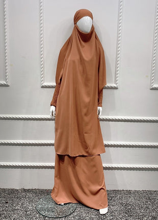 Khimar and Skirt with Ruffled Sleeves - Al Haya Store