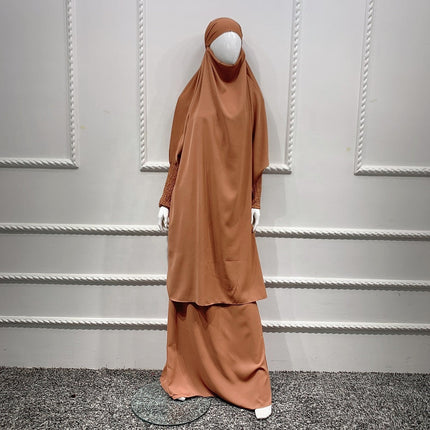 Khimar and Skirt with Ruffled Sleeves - Al Haya Store
