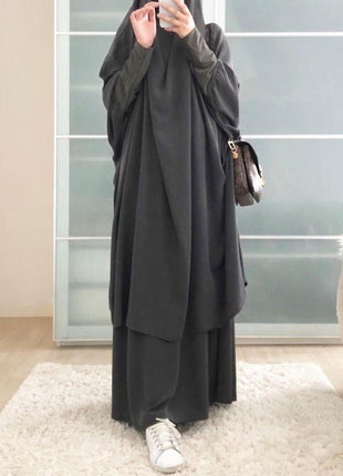 Khimar and Skirt with Spandex sleeves - Al Haya Store