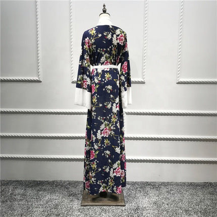 Navy Floral Cardigan - Al Haya Store