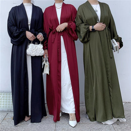 Open Abaya with Puffed Sleeves - Al Haya Store