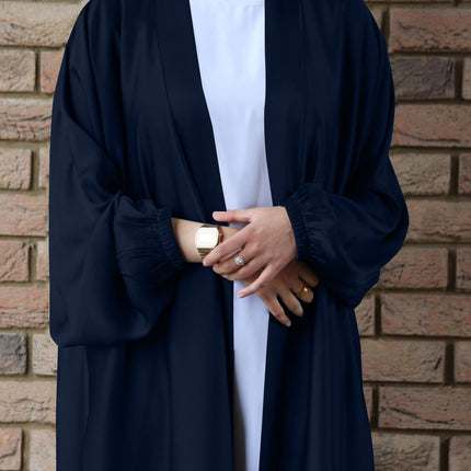 Open Abaya with Puffed Sleeves - Al Haya Store