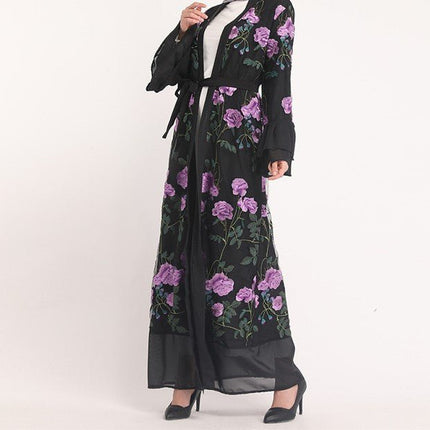 Zahra Embroidered Cardigan - Al Haya Store