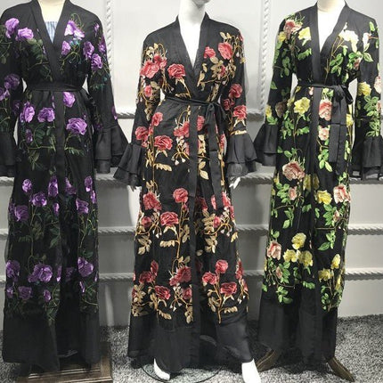 Zahra Embroidered Cardigan - Al Haya Store