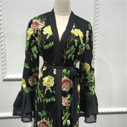 Zahra Embroidered Cardigan - Al Haya Store